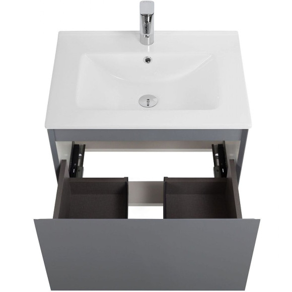 Тумба под раковину Art&Max Latina 60 AM-Latina-600-1C-SO-GM подвесная Серая матовая