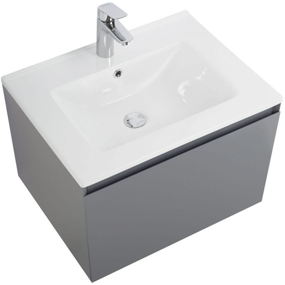 Тумба под раковину Art&Max Latina 60 AM-Latina-600-1C-SO-GM подвесная Серая матовая