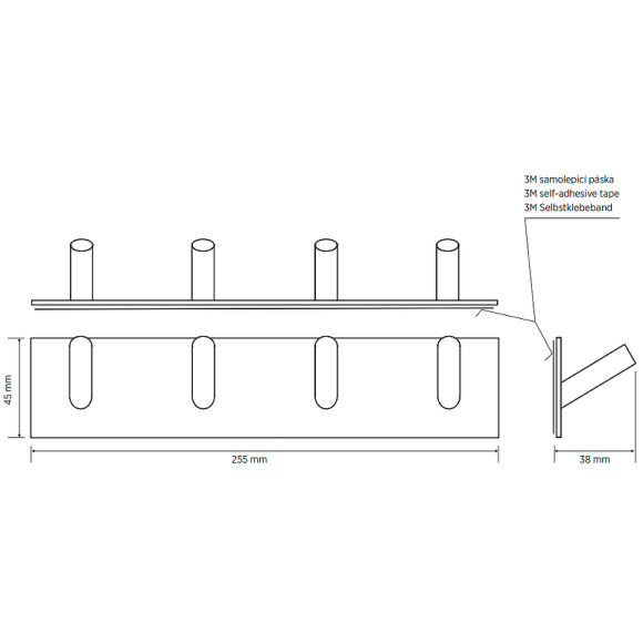 Вешалка для полотенец Bemeta Easy 163106290 Черная матовая