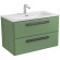Тумба под раковину Cezares Eco-Cer-N 80 ECO-CER-N-800-2C-SO-PS-P подвесная Фисташковый Софт без ручек