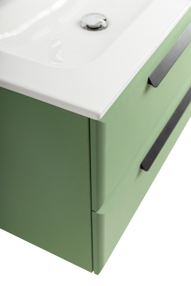 Тумба под раковину Cezares Eco-Cer-N 80 ECO-CER-N-800-2C-SO-PS-P подвесная Фисташковый Софт без ручек