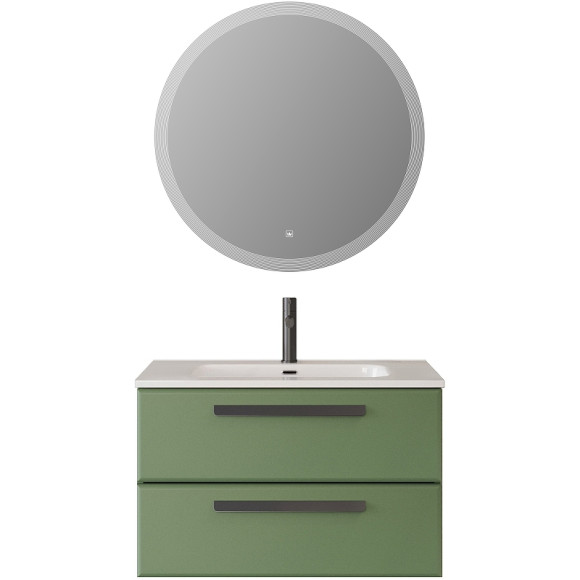 Тумба под раковину Cezares Eco-Cer-N 80 ECO-CER-N-800-2C-SO-PS-P подвесная Фисташковый Софт без ручек