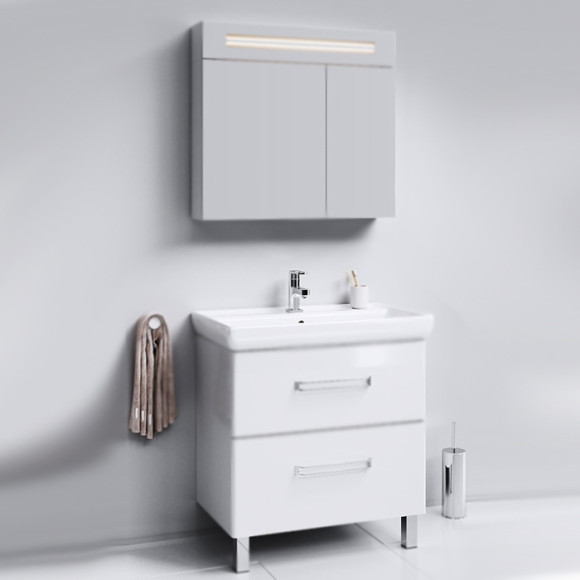 Тумба под раковину Aqwella Нео 80 NEO0108 Белая Тумба под раковину Aqwella Нео 80 NEO0108 Белая