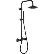 Душевая система Remer Elegance EQ32X7MMM20CFP с термостатом Черный брашированный хром Душевая система Remer Elegance EQ32X7MMM20CFP с термостатом Черный брашированный хром