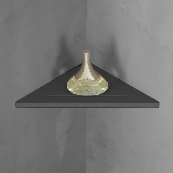 Полка из искусственного камня Abber Stein AS1652LMB угловая Черная матовая Полка из искусственного камня Abber Stein AS1652LMB угловая Черная матовая