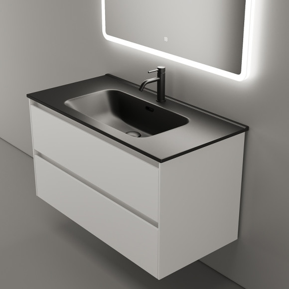 Тумба под раковину Sancos Cento 90 CN90W подвесная Белый глянец Тумба под раковину Sancos Cento 90 CN90W подвесная Белый глянец