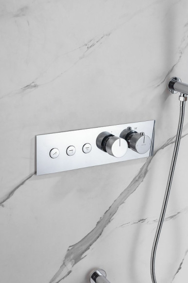 Смеситель для душа Allen Brau Liberty 5.33003-00 с термостатом Хром Смеситель для душа Allen Brau Liberty 5.33003-00 с термостатом Хром