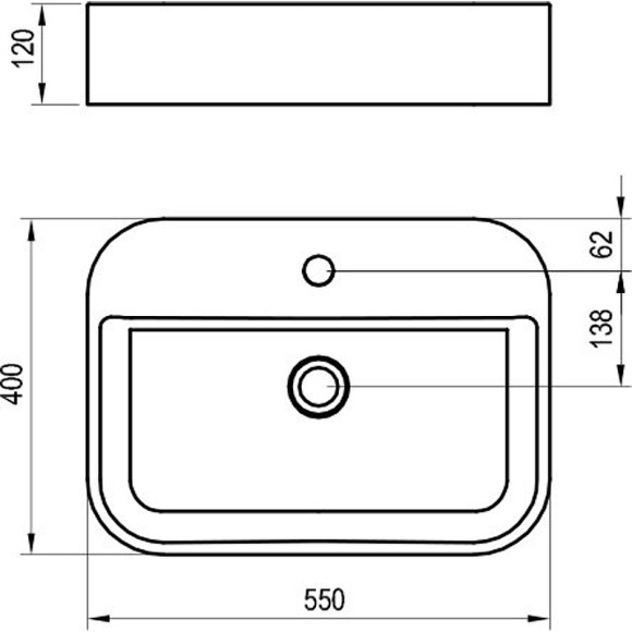 Раковина Ravak Ceramic Slim Shelf R 55 XJX01155005 Белая Раковина Ravak Ceramic Slim Shelf R 55 XJX01155005 Белая