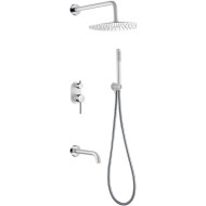 Душевая система Boheme Uno 464-2-WCR Белая матовая Хром