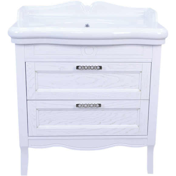 Тумба с раковиной Azario Carolina 90/2 CS00069427 Белая с золотой патиной