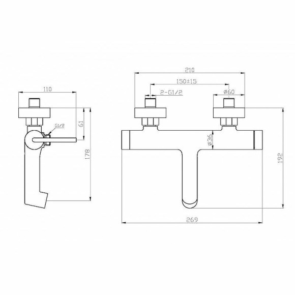 Смеситель для ванны BelBagno Acqua ACQUA-VASM-NERO Черный матовый Смеситель для ванны BelBagno Acqua ACQUA-VASM-NERO Черный матовый