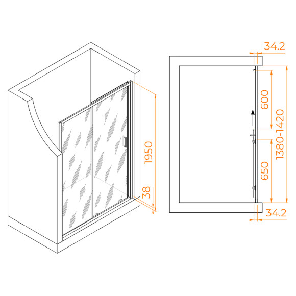 Душевая дверь RGW Passage PA-14Gr 140 41081414-110 профиль Серый стекло прозрачное Душевая дверь RGW Passage PA-14Gr 140 41081414-110 профиль Серый стекло прозрачное