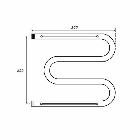 Водяной полотенцесушитель Point М-образный PN38665P 600x500 с полкой Хром Водяной полотенцесушитель Point М-образный PN38665P 600x500 с полкой Хром