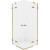 Душевой уголок New Trendy Avexa Gold 110х110 EXK-1887 профиль Брашированное золото стекло прозрачное