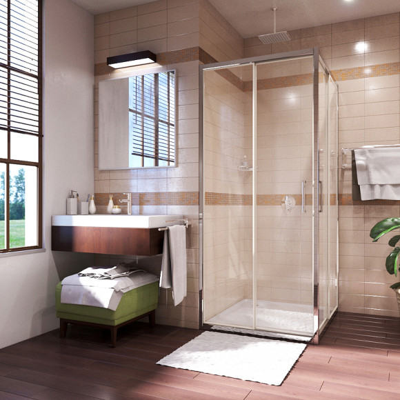 Душевой уголок WasserKRAFT Main 90x90 41S03 профиль Хром стекло прозрачное Душевой уголок WasserKRAFT Main 90x90 41S03 профиль Хром стекло прозрачное