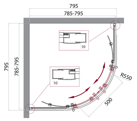 Душевой уголок BelBagno UNO-195-R-2-80-C-Cr 80х80 профиль Хром стекло прозрачное Душевой уголок BelBagno UNO-195-R-2-80-C-Cr 80х80 профиль Хром стекло прозрачное
