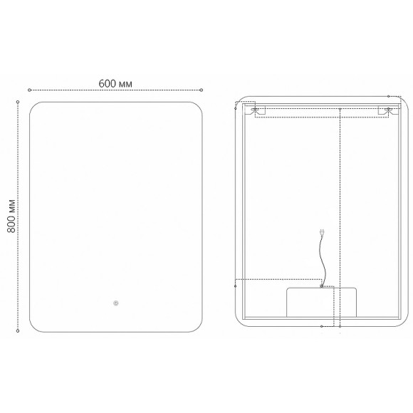 Зеркало Grossman Elegans-промо 60 1760801 с подсветкой с сенсорным выключателем Зеркало Grossman Elegans-промо 60 1760801 с подсветкой с сенсорным выключателем