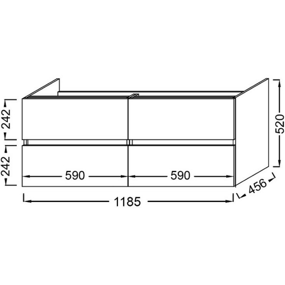 Тумба под раковину Jacob Delafon Tolbiac 120 EB2384-E75 подвесная Дуб давос