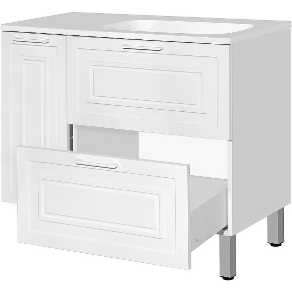 Тумба под раковину Style Line Альба 90 R Люкс Plus ЛС-000010054 Белая Тумба под раковину Style Line Альба 90 R Люкс Plus ЛС-000010054 Белая