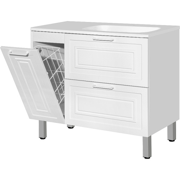 Тумба под раковину Style Line Альба 90 R Люкс Plus ЛС-000010054 Белая Тумба под раковину Style Line Альба 90 R Люкс Plus ЛС-000010054 Белая