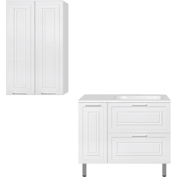 Тумба под раковину Style Line Альба 90 R Люкс Plus ЛС-000010054 Белая Тумба под раковину Style Line Альба 90 R Люкс Plus ЛС-000010054 Белая