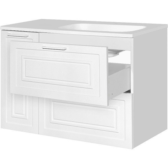 Тумба под раковину Style Line Альба 90 R Люкс Plus ЛС-000010054 Белая Тумба под раковину Style Line Альба 90 R Люкс Plus ЛС-000010054 Белая