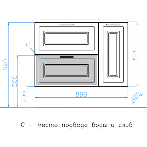 Тумба под раковину Style Line Альба 90 R Люкс Plus ЛС-000010054 Белая Тумба под раковину Style Line Альба 90 R Люкс Plus ЛС-000010054 Белая