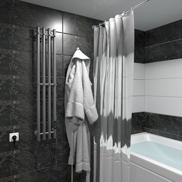 Электрический полотенцесушитель Маргроид Inaro 1200x210 Inaro-12018-1049-7024R правый Графитовый серый