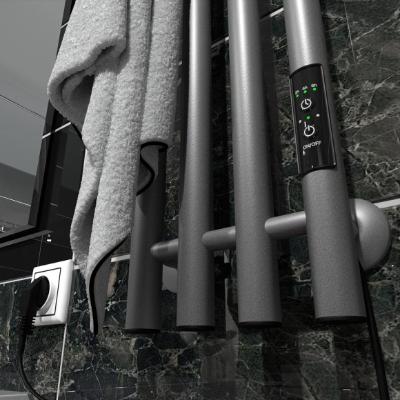 Электрический полотенцесушитель Маргроид Inaro 1200x210 Inaro-12018-1049-7024R правый Графитовый серый