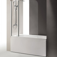 Шторка на ванну Cezares ECO-O-V-11-120/140-C-Cr профиль Хром стекло прозрачное