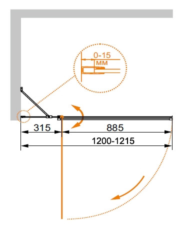 Шторка на ванну Cezares ECO-O-V-11-120/140-C-Cr профиль Хром стекло прозрачное Шторка на ванну Cezares ECO-O-V-11-120/140-C-Cr профиль Хром стекло прозрачное