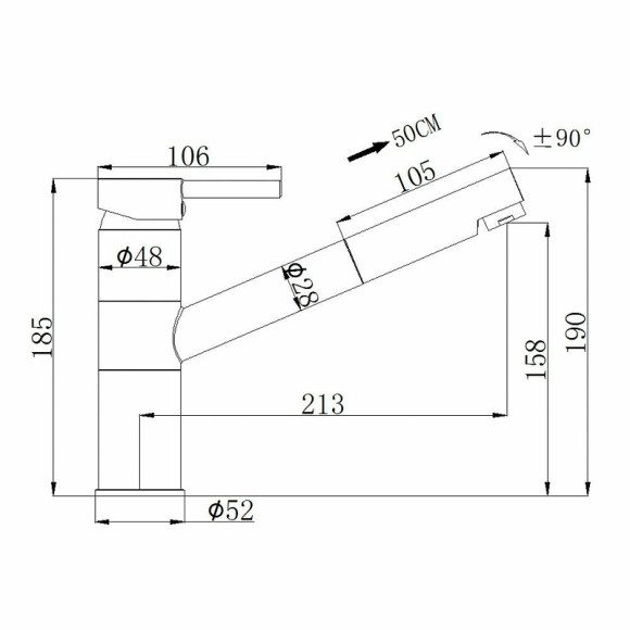 Смеситель для кухни Swedbe Selene 7041 Хром Смеситель для кухни Swedbe Selene 7041 Хром