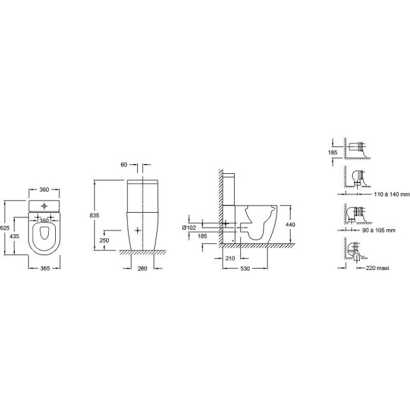 Унитаз компакт Jacob Delafon Soprano UJAK102-0 без бачка и сиденья Унитаз компакт Jacob Delafon Soprano UJAK102-0 без бачка и сиденья