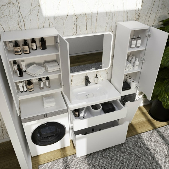 Тумба под раковину Style Line Марелла 80 Люкс Plus СС-00002401 Белый матовый антискрейтч Тумба под раковину Style Line Марелла 80 Люкс Plus СС-00002401 Белый матовый антискрейтч