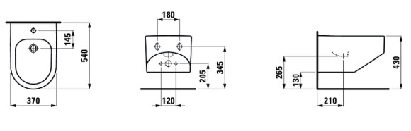 Биде Laufen Sonar 8.3034.1.000.302.1 подвесное Белое