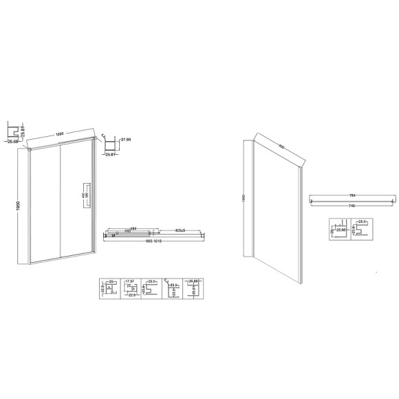 Душевой уголок Niagara Nova 100х80 NG-85-10TB-TB80-34 профиль Черный матовый стекло тонированное Душевой уголок Niagara Nova 100х80 NG-85-10TB-TB80-34 профиль Черный матовый стекло тонированное