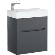 Тумба под раковину Raval Brik 55 Brk.01.55/P/A/RL подвесная Антрацит