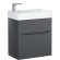 Тумба под раковину Raval Brik 55 Brk.01.55/P/A/RL подвесная Антрацит