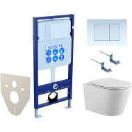 Комплект унитаза с инсталляцией Aquatek Set Aquatek Вега-009 4в1 с сиденьем Микролифт и Белой клавишей смыва Комплект унитаза с инсталляцией Aquatek Set Aquatek Вега-009 4в1 с сиденьем Микролифт и Белой клавишей смыва