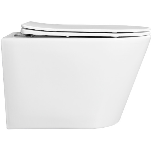 Комплект унитаза с инсталляцией Aquatek Set Aquatek Вега-009 4в1 с сиденьем Микролифт и Белой клавишей смыва