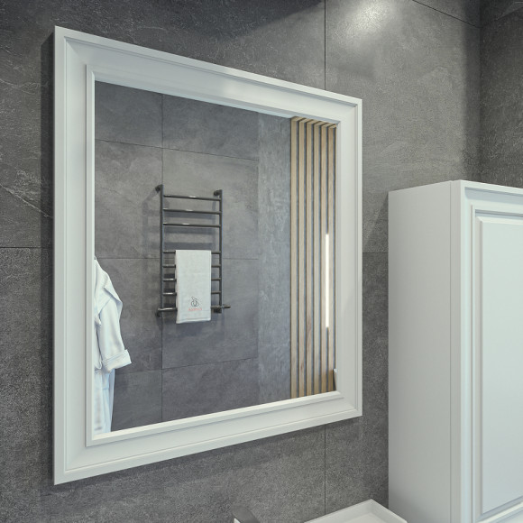 Зеркало Caprigo Ponza 80 13532-B231 Белое матовое