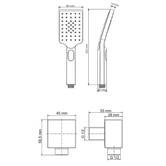 Душевая система WasserKRAFT A172071 Черная матовая Душевая система WasserKRAFT A172071 Черная матовая