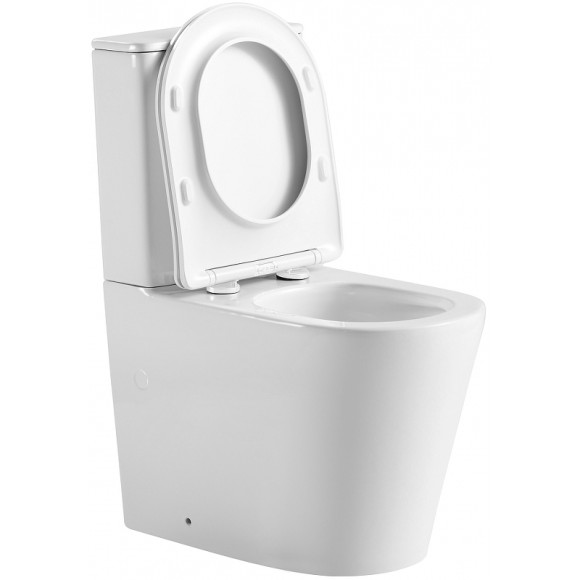 Унитаз компакт Abber Bequem AC1112TMW Белый матовый с бачком и сиденьем Микролифт Унитаз компакт Abber Bequem AC1112TMW Белый матовый с бачком и сиденьем Микролифт