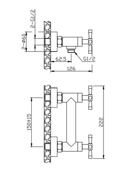 Смеситель для душа Orange Mia M34-200Ni Никель