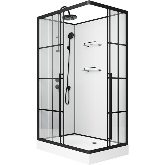 Душевая кабина Niagara Standart 120x80 L ST120/80/15QL/KL/BKT без гидромассажа Душевая кабина Niagara Standart 120x80 L ST120/80/15QL/KL/BKT без гидромассажа