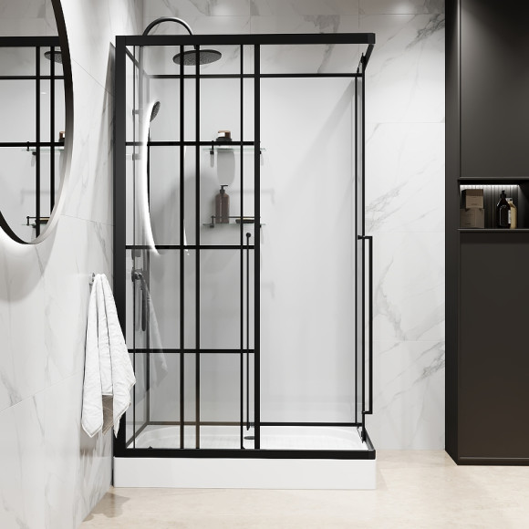 Душевая кабина Niagara Standart 120x80 L ST120/80/15QL/KL/BKT без гидромассажа Душевая кабина Niagara Standart 120x80 L ST120/80/15QL/KL/BKT без гидромассажа
