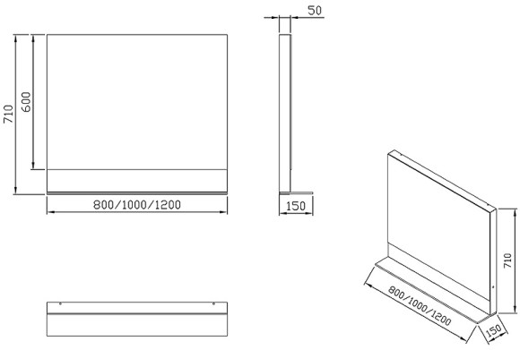 Зеркало Ravak Formy 120 X000001045 Белое Зеркало Ravak Formy 120 X000001045 Белое