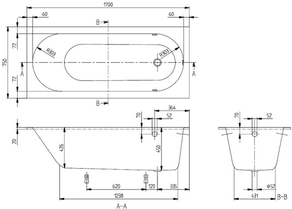 Квариловая ванна Villeroy&Boch Oberon 170x75 UBQ170OBE2V-01 без гидромассажа Квариловая ванна Villeroy&Boch Oberon 170x75 UBQ170OBE2V-01 без гидромассажа