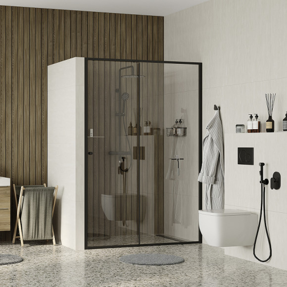 Душевая дверь WasserKRAFT Dill 120 61S05 профиль Черный матовый стекло прозрачное Душевая дверь WasserKRAFT Dill 120 61S05 профиль Черный матовый стекло прозрачное