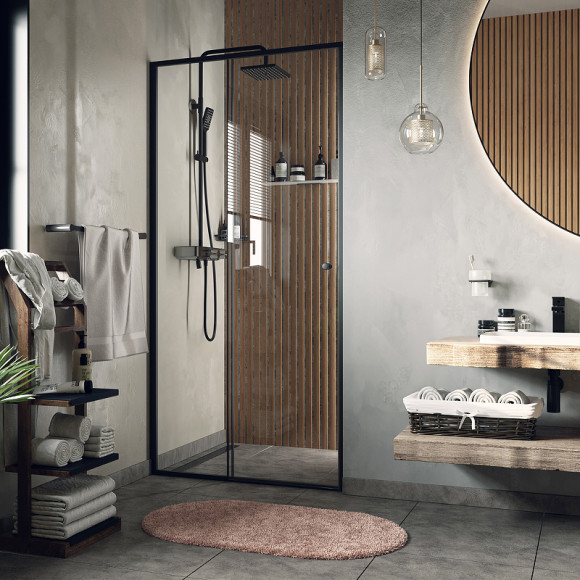 Душевая дверь WasserKRAFT Dill 120 61S05 профиль Черный матовый стекло прозрачное Душевая дверь WasserKRAFT Dill 120 61S05 профиль Черный матовый стекло прозрачное